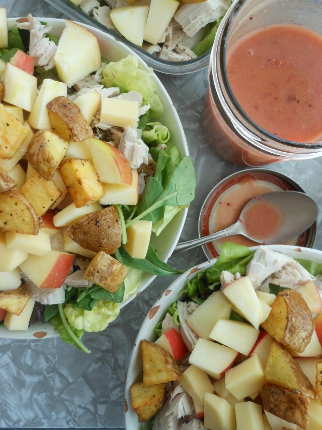 Leftover Local Turkey, Apple, Potato and Smoked Gouda Salad w/Cranberry  Mustard Vinaigrette | Cosmo Hippie Chef